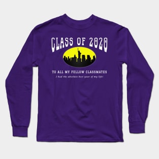 Class of 2020 - Purple, Yellow and White Colors Long Sleeve T-Shirt